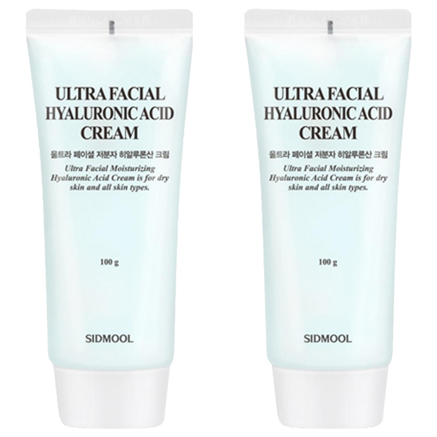 SIDMOOL Ultra Facial Moisturizing Low Molecular Hyaluronic Acid Cream - Deep Hydrating & Barrier Recovery Face Moisturizer (80g x 2pcs Set)