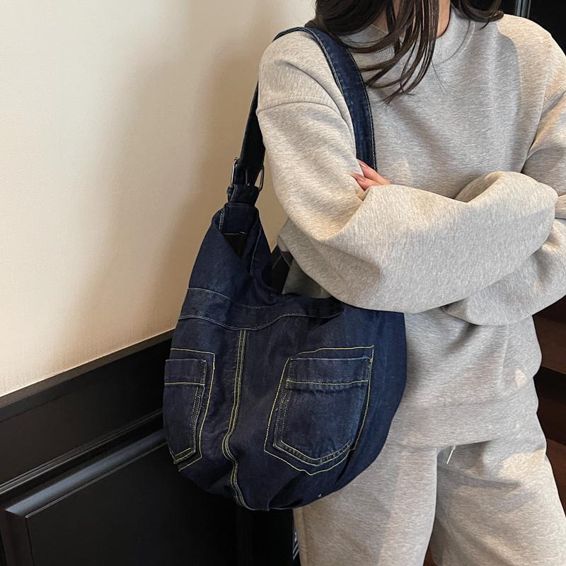 Commuter Denim Bag Women's Tote Bag Large Capacity Shoulder Bag