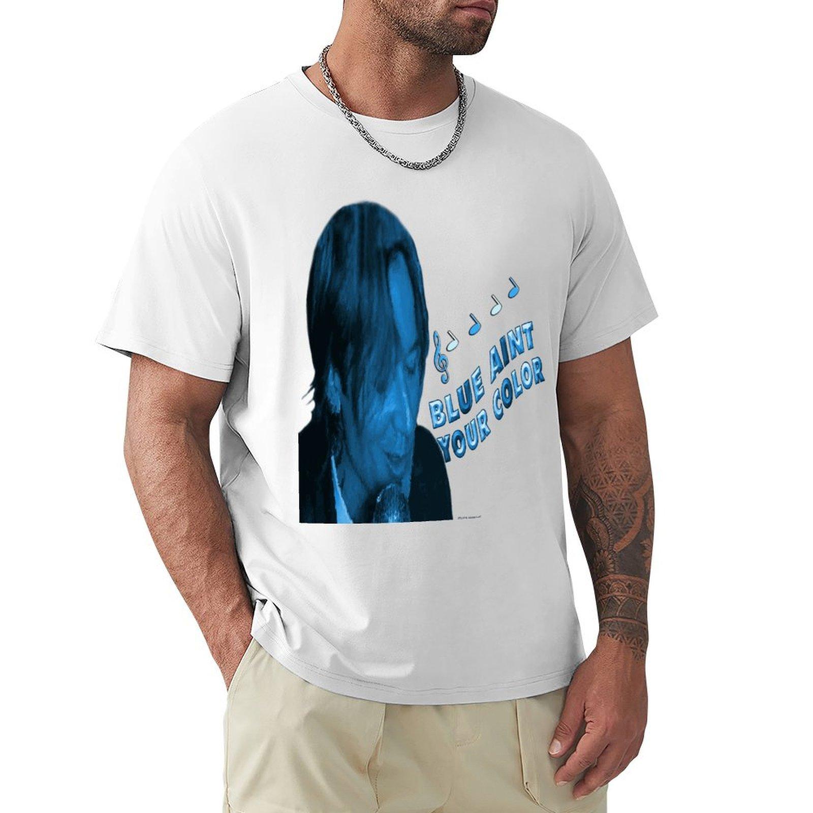 Blue Aint Your Color Tshirt Simple Casual Short Sleeve Tee S