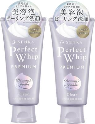 Hromadný nákup Senka Premium Perfect Whip Clear 120g x 2 kusy Exfoliačná starostlivosť Peeling Starostlivosť o zrelú pleť Prevencia akné Priehľadnosť