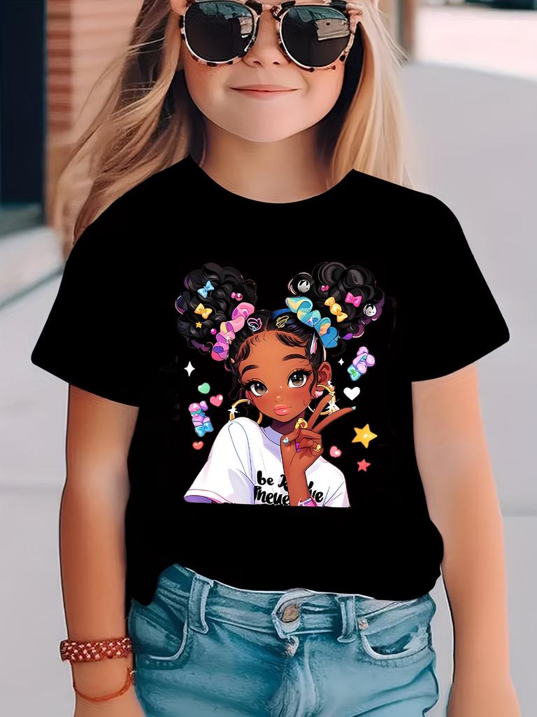 Y2k Hip Hop Streetwear Girl TShirt Printed T Shirt Girls Summer Clothes Short Sleeve Tops Cute Clothing Casual Tee
