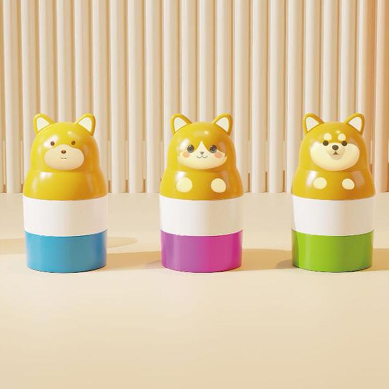 Bear Animal Shape Sunscreen Roller Applicator Refillable Stitching Isolation Lotion Cream Bottles Sunscreen Lotion Applicator