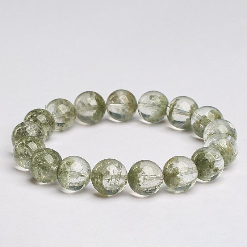 Hongchu Crystal Natural Treasure Bowl Matcha Ghost Bead Bracelet Icy Matcha Ghost Bracelet