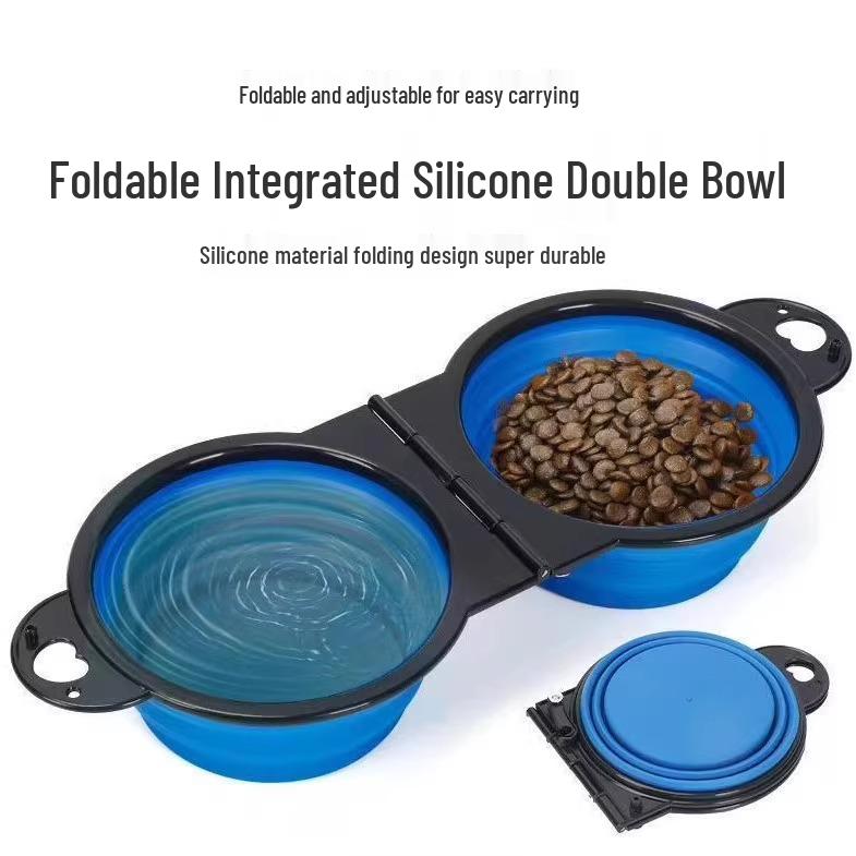 Pet Folding Travel Silicone Bowl: Outdoor Portable Water Dish for Cats & Dogs