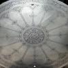 Aluminium Round Shield With Deep Etched Rose Window Mandala Floral Shield Wall Art