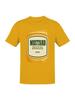 T-shirt da uomo con etichetta di senape gourmet T-shirt unisex