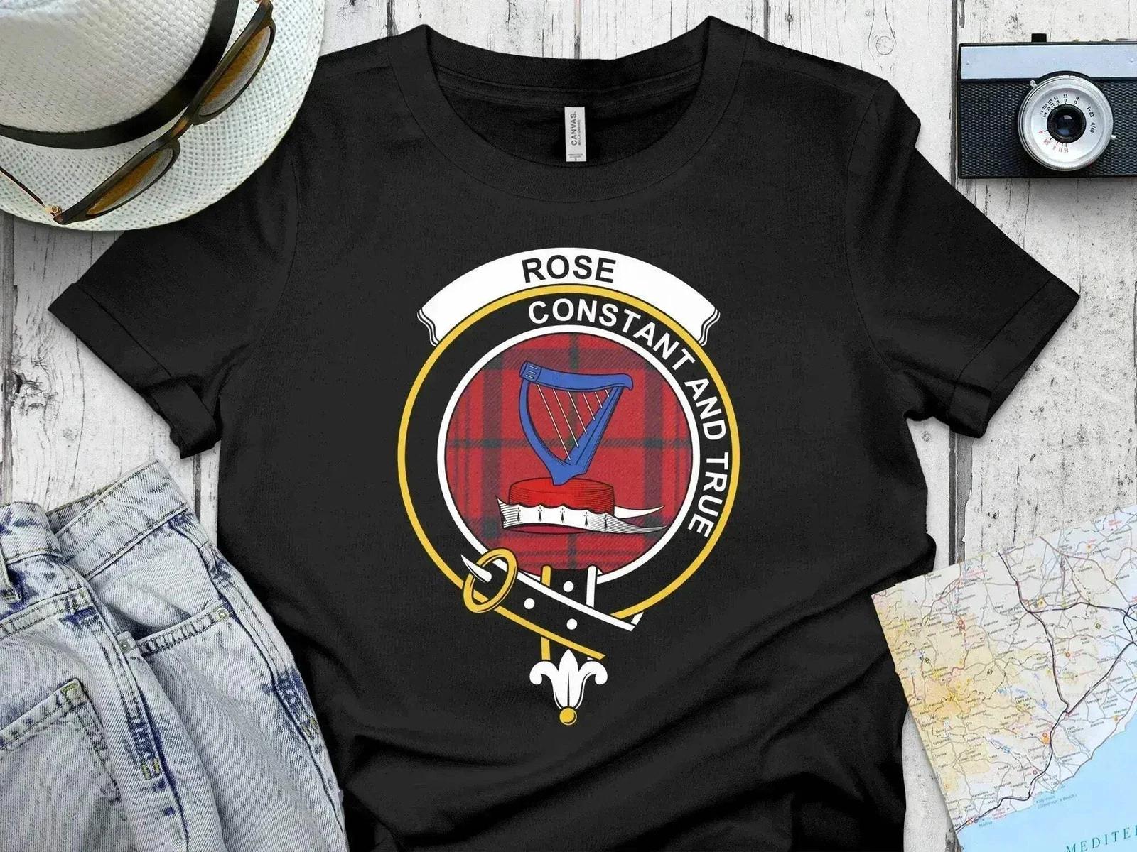 Clan Rose Crest Tartan T-Shirt & Sweatshirt L