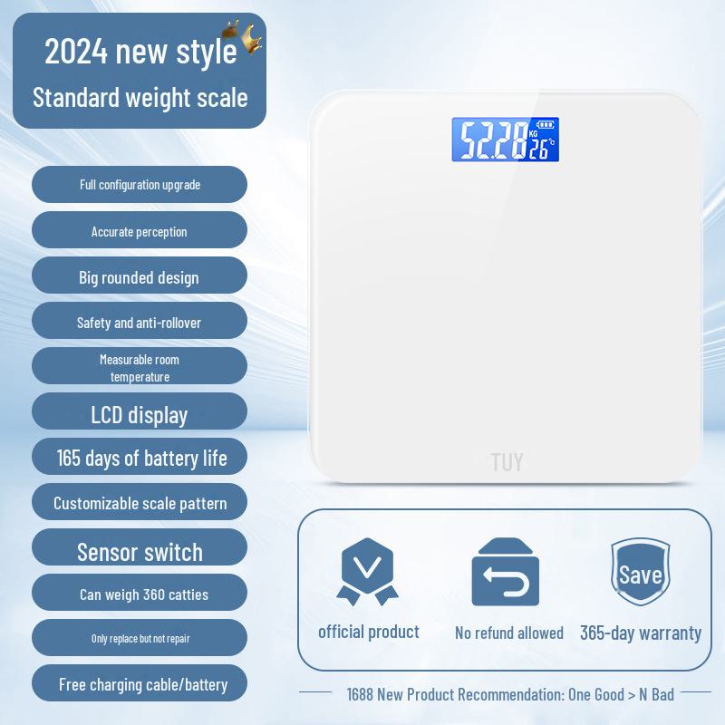 Rechargeable High Precision Body Weight Scale - Hetang Electronic Weighing Scale for Home Use