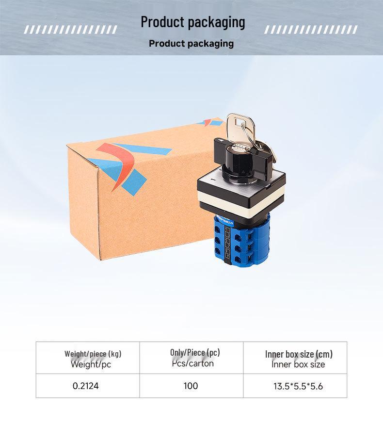 Zhuochao SZW26-20/D303.3Y-D11 Lockable 4-Hole Universal Changeover Switch