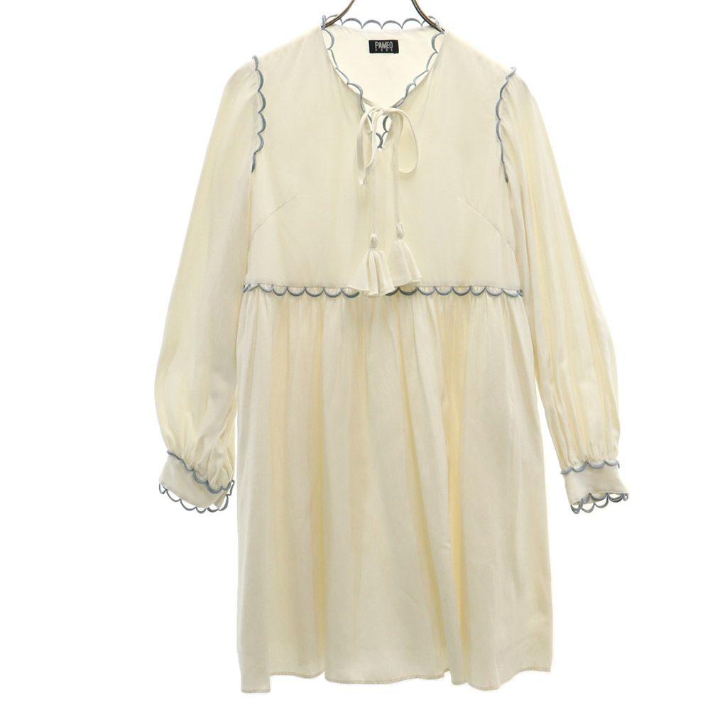 PAMEO POSE made in Japan Long sleeve one piece F White system Women Used