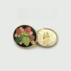 10PCS Of National Style Enamel Colorful Metal Buttons Burnt Blue Palace Oil Square Flower Clothing Button