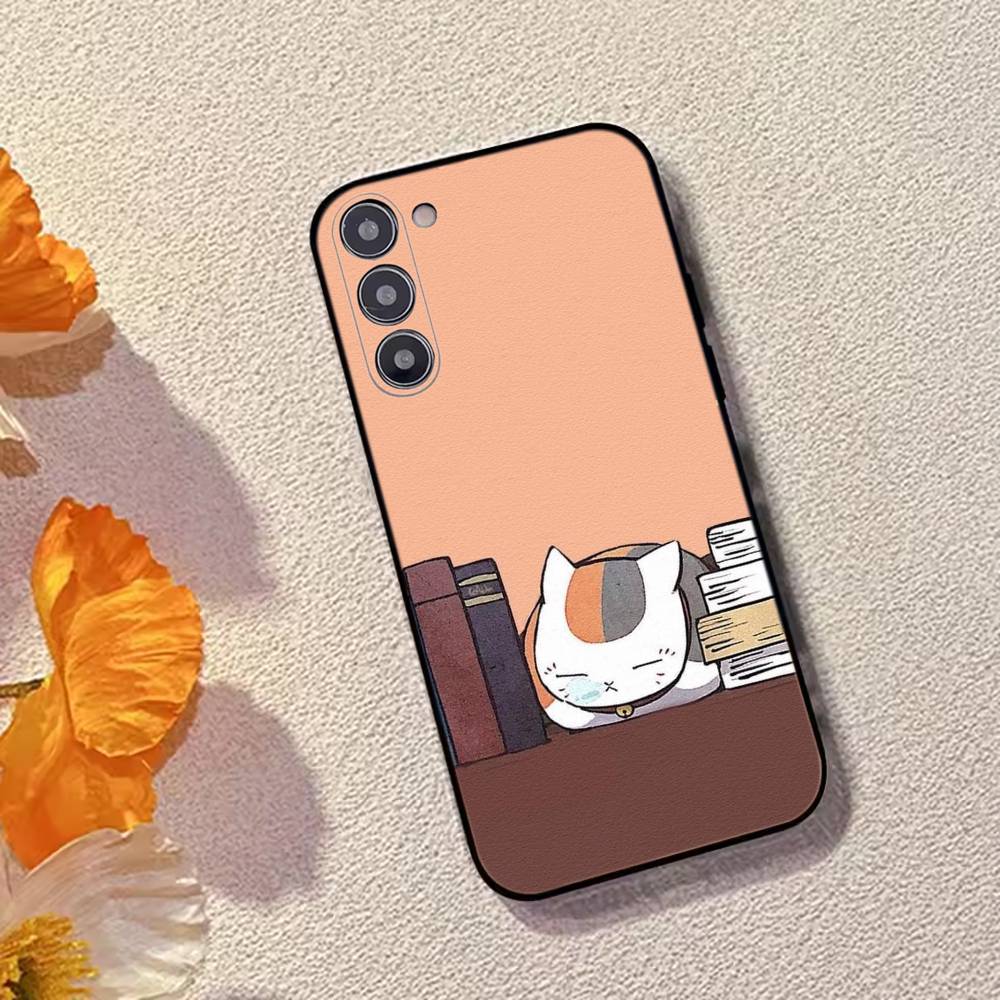 

S-Sensei Natsume Book Cute Phone Case For Samsung Galaxy A73,A72,A71,A70,A53,A52,A51,Others Soft Black Cover Samsung a52