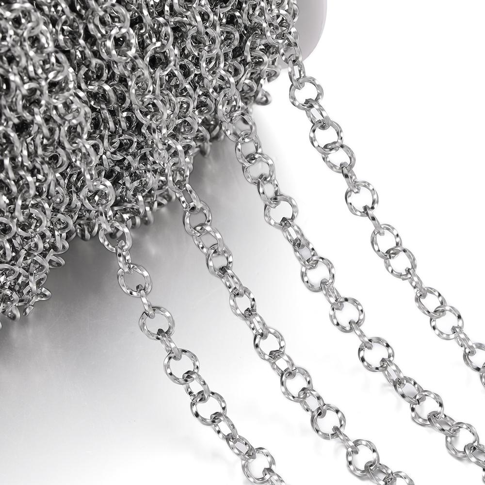 

1meter Stainless Steel Large Chains For Jewelry Making Thick Cable Oval Chain DIY Necklace Bracelet Chain Handmade Accessories