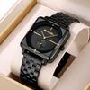 Skmei Square Watch Men Simple Stylish Stainless Steel Wristwatch Gentleman Waterproof Analog Business Casual Male Luxury Gift Black Wach for Men