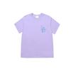 MLB Basic Logo Series Los Angeles Dodgers Mosaic Logo Fitted Straight Leg Loose Short Sleeve T-Shirt Unisex T-Shirts Purple 31TSN2131-07V