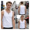 Herren Weste Sommer Ärmellos Rundhals Schlank Passend Tanktops Einfarbige Sport Fitness Camisole Täglich