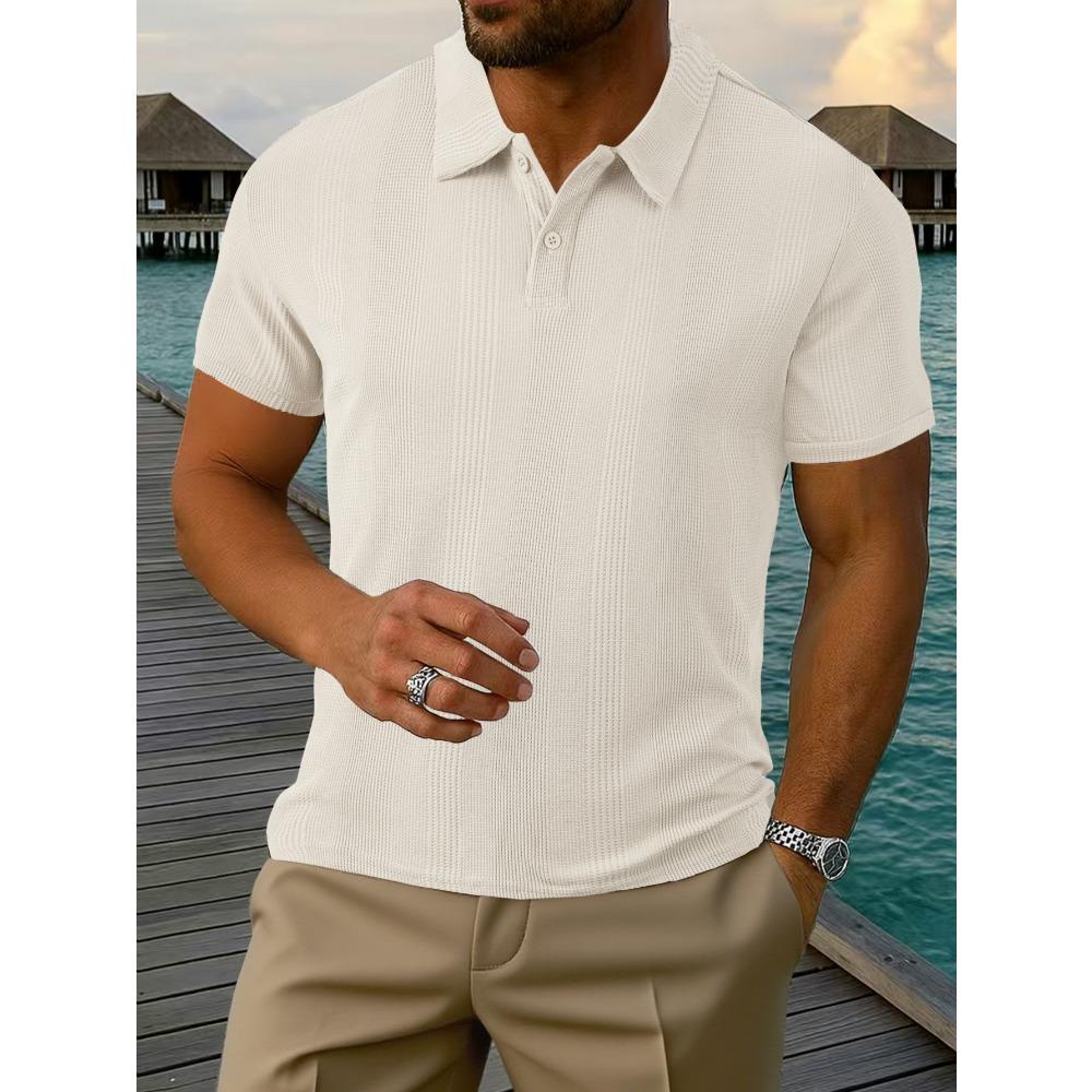Summer New European and American Men's Short Sleeved Polo Shirt with a Collared T-shirt Top That Is Versatile