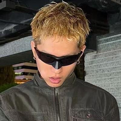 Cool for Ladies Luxury Men Outside Sports Stylish Wrapped Circular Trend Design Shade Eyeglasses RUISIMO Y2k Punk Sun Glasses