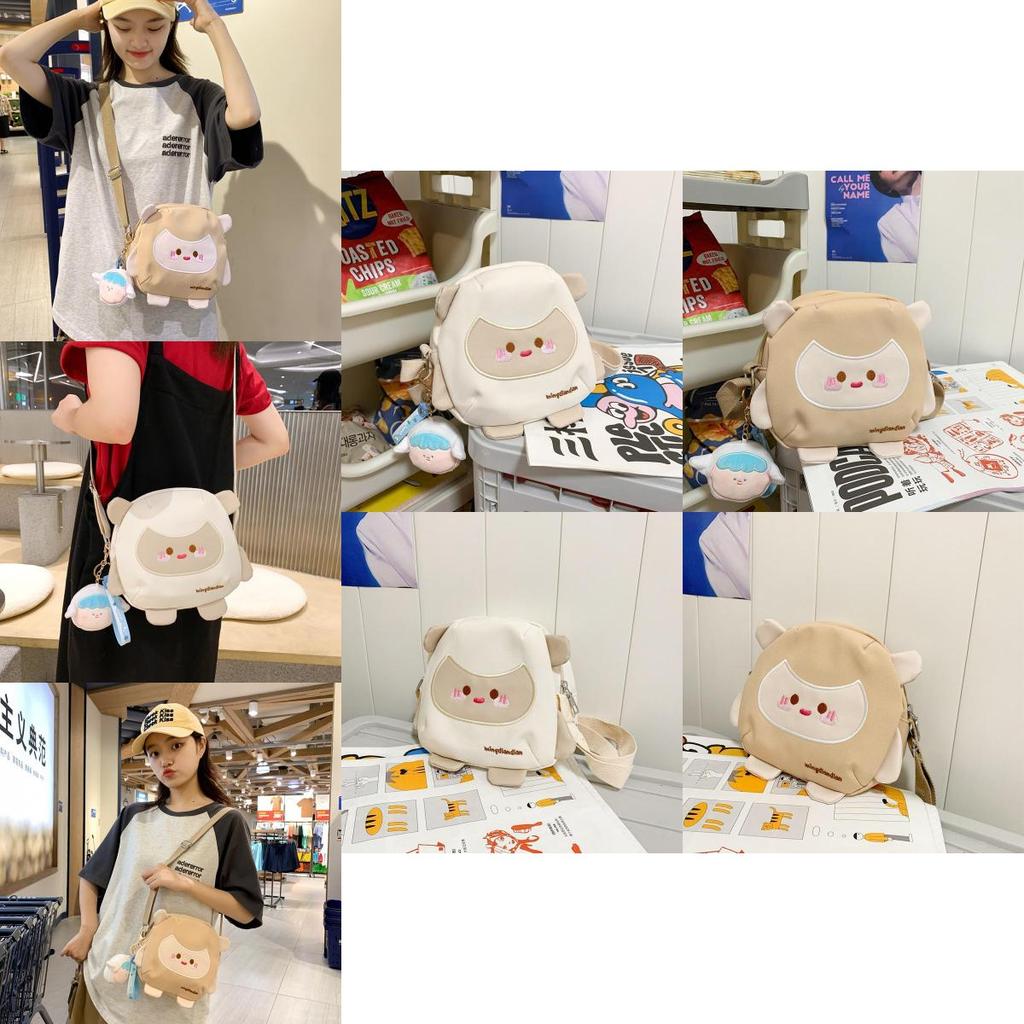 Adorable Canvas Cartoon Sheep Crossbody Bag For Girls And Boys Cute And Lightweight