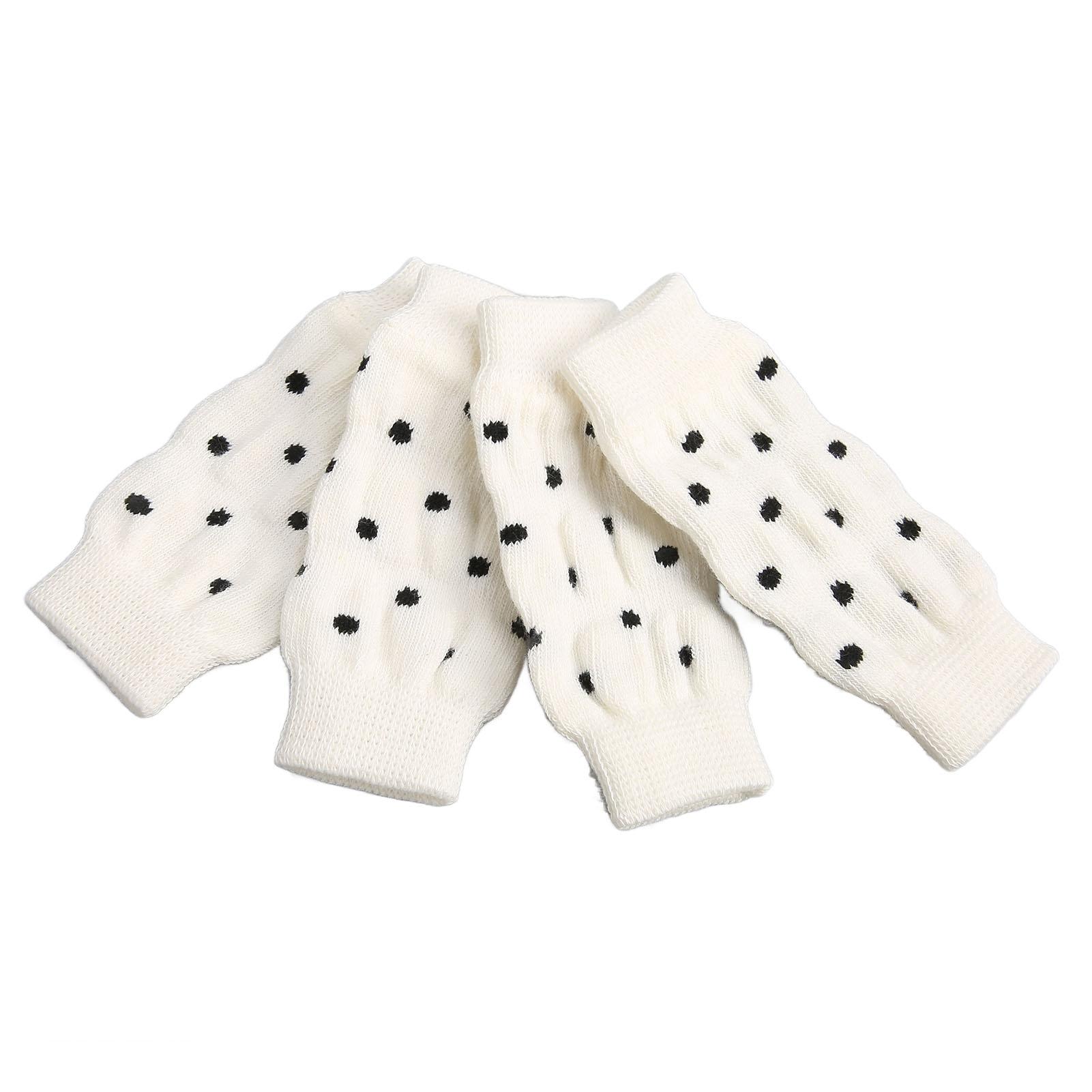 

4Pcs Dog Elbow Protector Cute Polka Dot Comfortable High Stretch Dirt Resistant Pet Elbow Protective Sleeve for Dogs S
