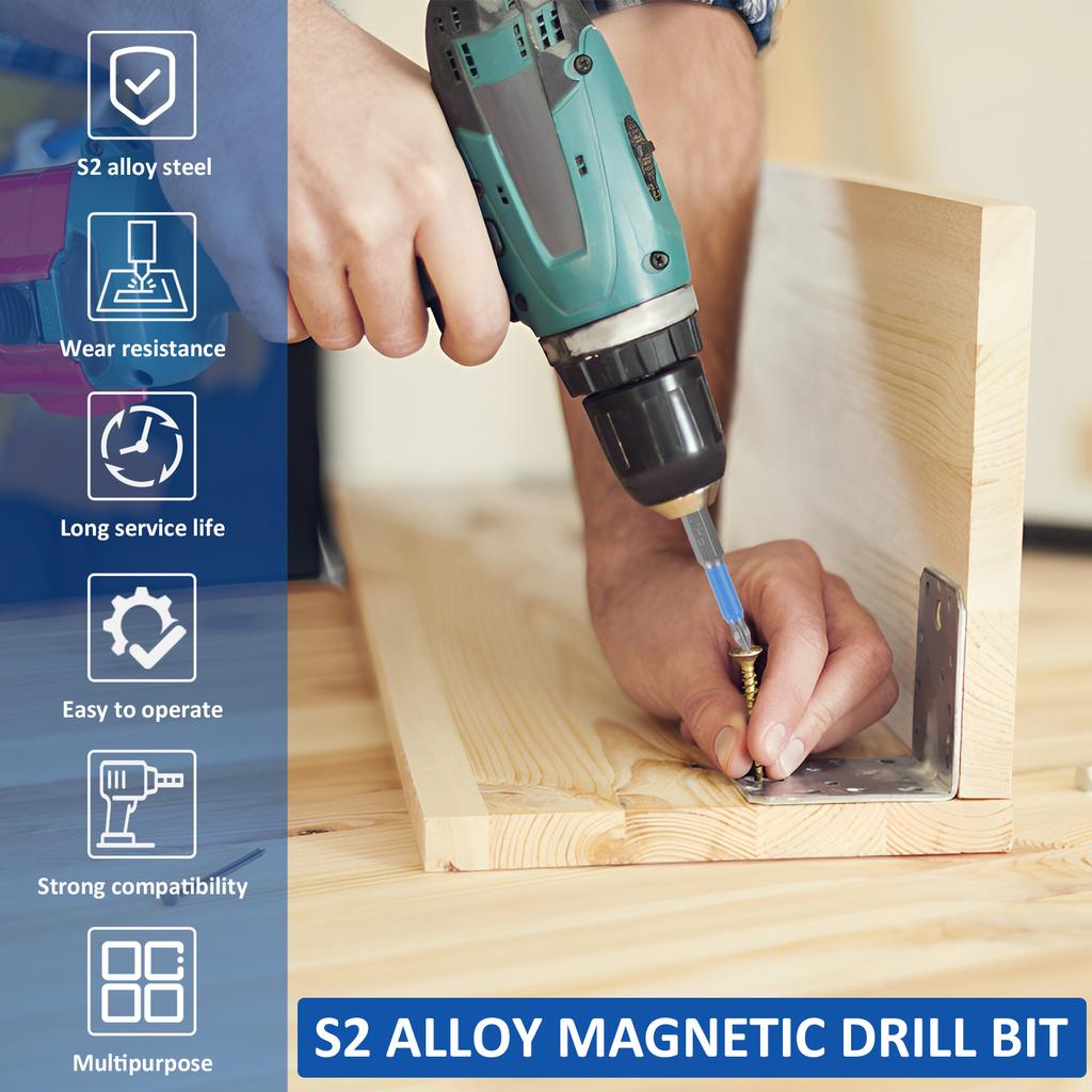 24Pcs Cross Head Screwdriver Bits 1/4 Inch Hex Shank Cross Slot Impact Driver Bit Set PH1 PH2 PH3 PZ3 Electric Screwdriver Tool