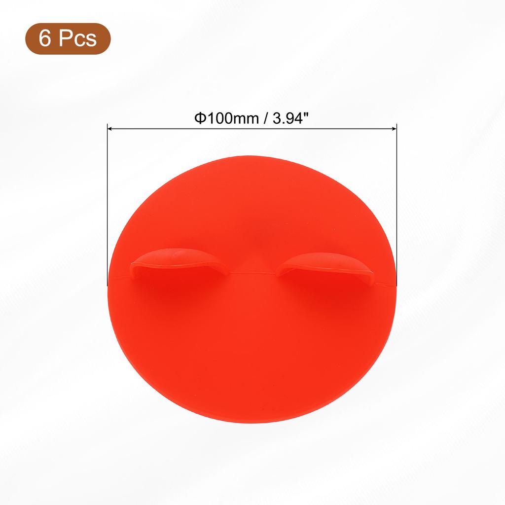 6Pcs Silicone Cup Lids 3.9/4.5 Inch Mug Cover Seal Cat Ear Silicone Cup Covers Airtight Mug Lid Hot Cold Drinks Glass Coffee Cup