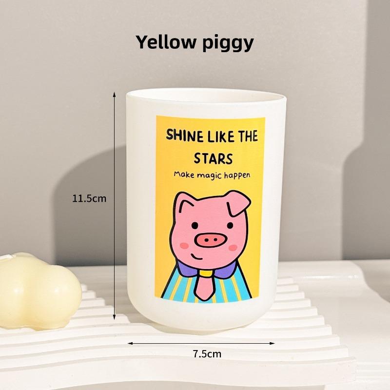 Stainless Steel Cups, Cartoon Mouthwash Cups, Cute Double-layer Toothbrush Cups, Stainless Steel Couple Mouthwash Cups