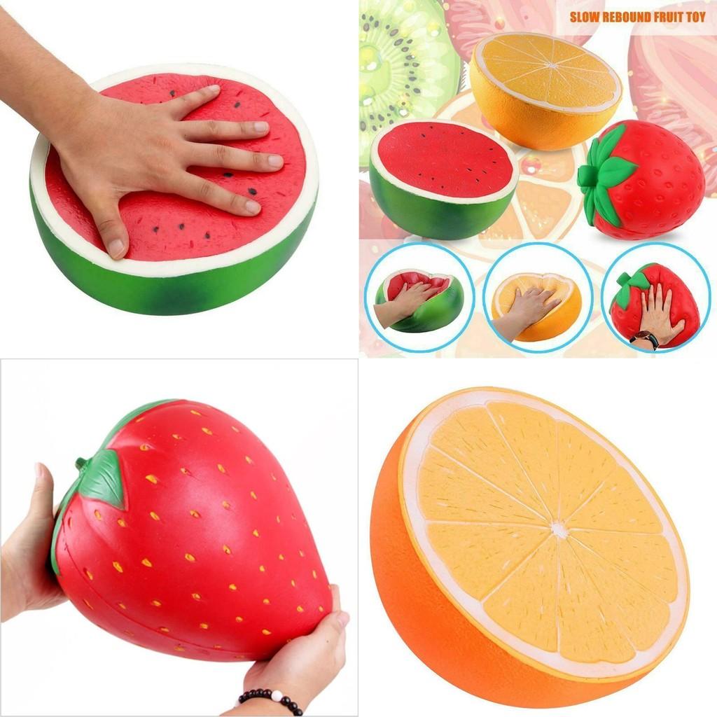 Jumbo Super Giant Soft Squishy Watermelon Orange Strawberry Peach Slow Rising Squeeze Toy