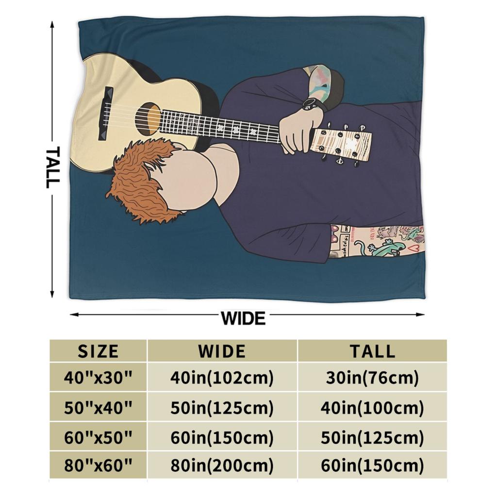 Super Warm Blankets Travel Office Ed Sheeran Tour Throw Blanket  Flannel Bedspread For Home Decor Novelty Sofa Bed Cover