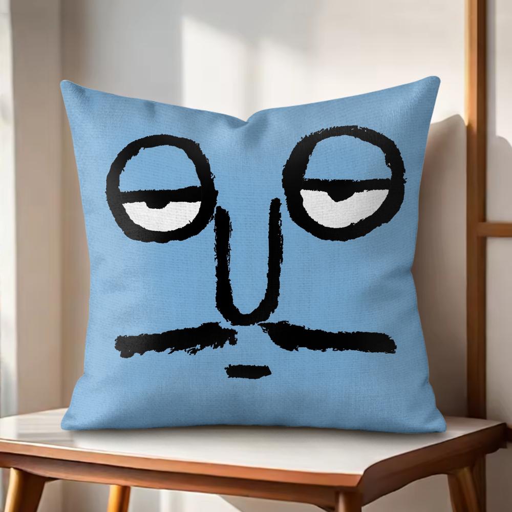 

Aesthetic Art JJean JJullien Cushion Cover Natural Linen Organic Fabric DoubleSided Printing Couch Pillow Covers Home Decor 30x30cm