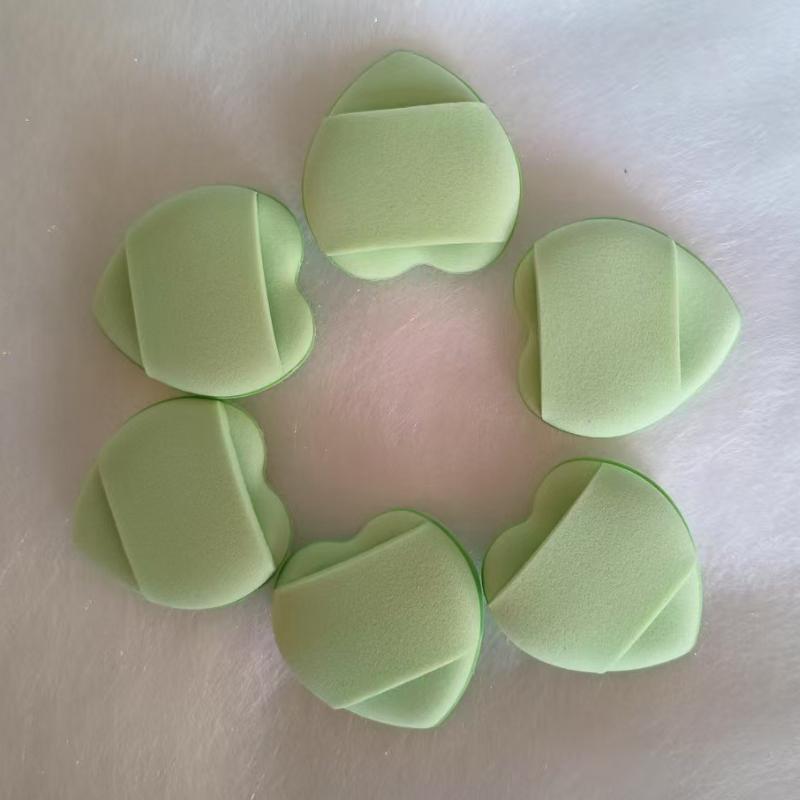 20 Pcs Mini Heart Shape Cushions Air Cushion Powder Puff Latex Free Mixed Sponge And Cosmetic Puff Is Used For Liquid Foundation