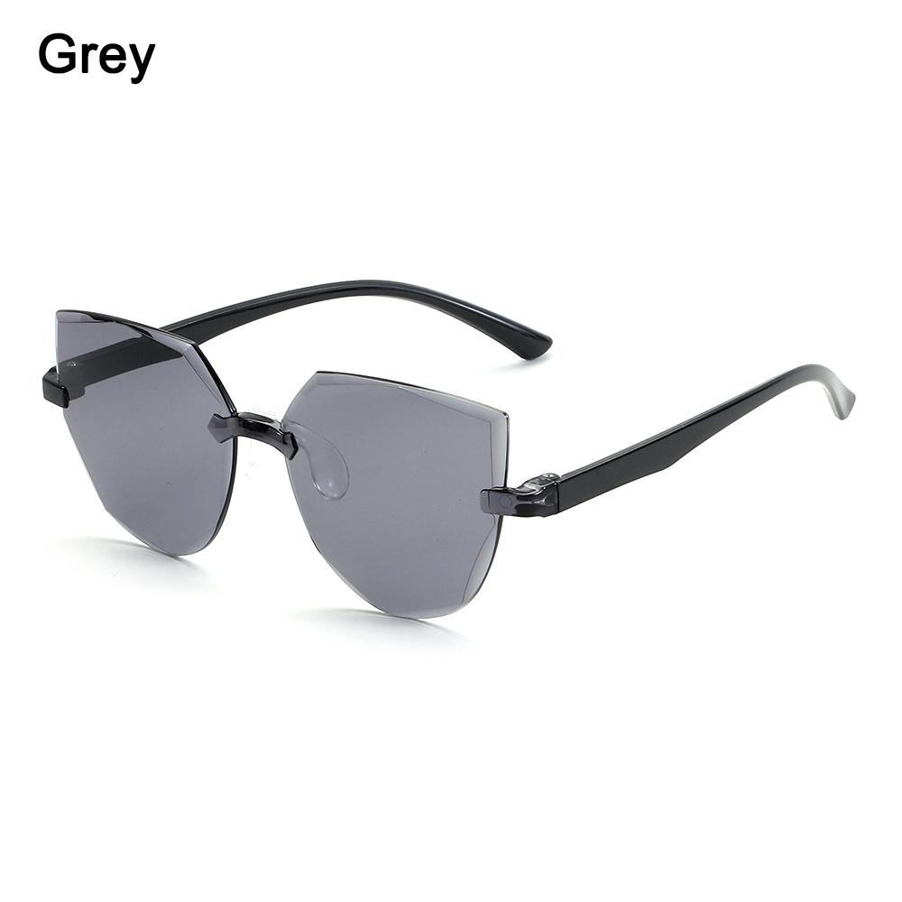 1pc UV400 Protection Square Rimless Sunglasses Women Tinted Frameless Eyewear Summer Vintage Transparent Gradient Sun Glasses