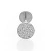 Titanium Zirconium Flat End Bar Ear & Lip Stud Piercing Jewelry