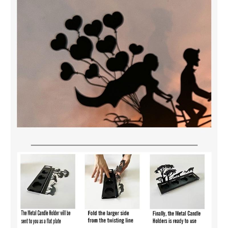 Love Heart  Holder Wedding Candlestick for Table Centerpieces Home Holiday 55KF