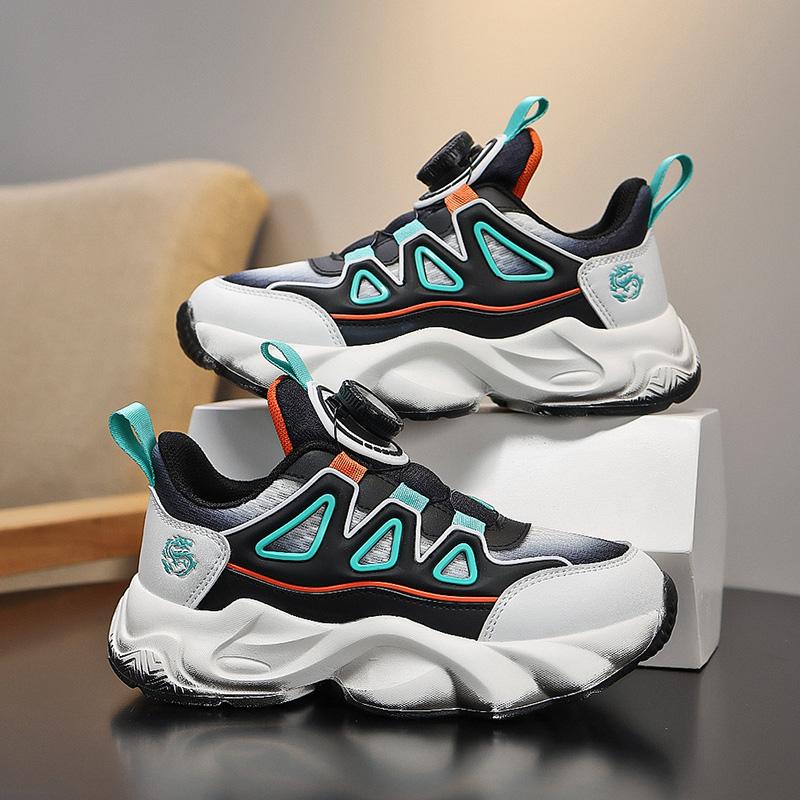 30-41 Children's Plus Size Convenient Fashionable Trendy Thick Soled Casual Sports Shoes Boys' Running Shoes Dad Shoes