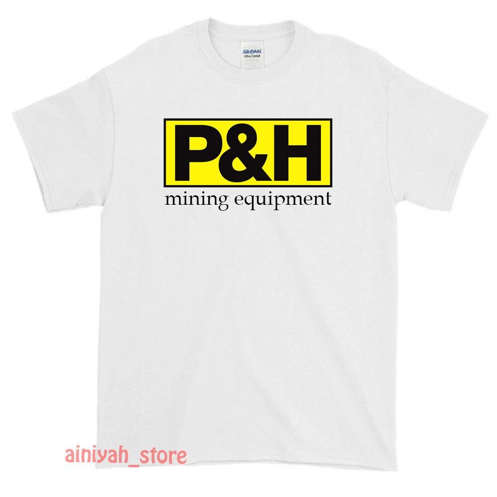 

New P&H Mining Equipment Logo Men s Funny T shirt USA Size S-XXL XL