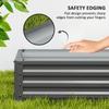 Set of Two 110 x 50cm Steel Planter Boxes - Light Grey