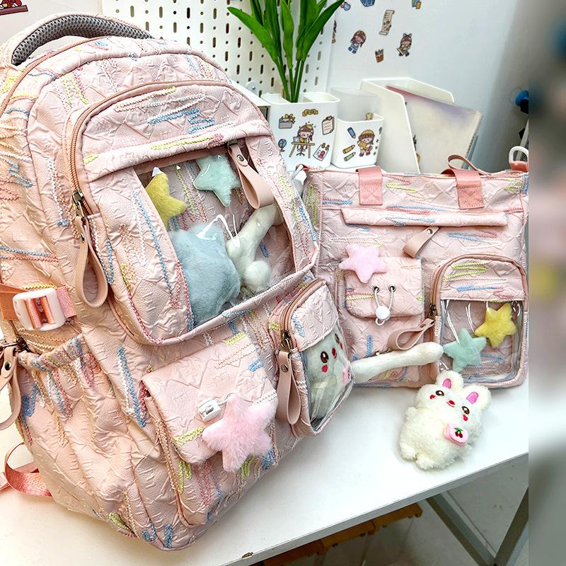 Children's Schoolbags  Elementary School Girls  Junior High School Children  Two Piece Backpacks