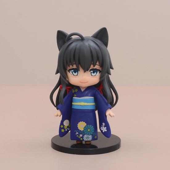 Animefigurer med baser Samlarobjekt Miniatyr Japan Animefigurer Girl Staty Models Hobby Collection