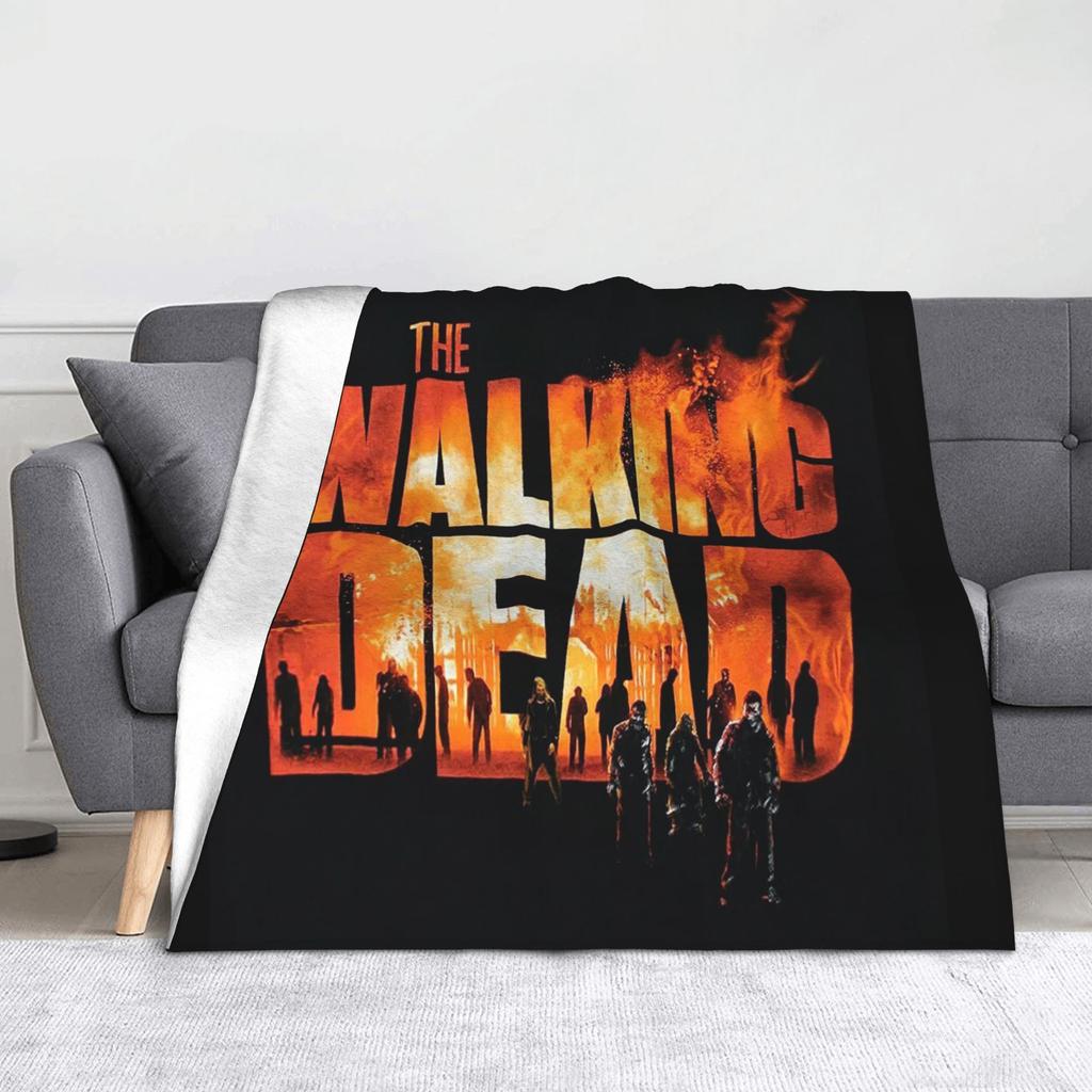 The Walking Dead Horror Movie Blanket Fleece Rick Grimes Daryl Dixon Carl Comic Warm Throw Blanket for Bedding Couch Bed Rug