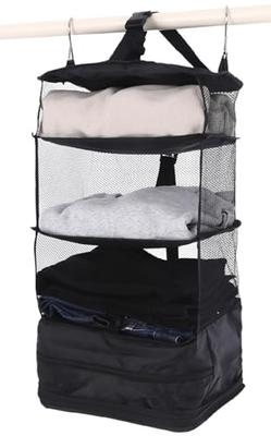 [Featured In Jalan] LIXIA Travel Pouch, Hanging, Travel, Convenient, Compression, Closet, Hanging Pouch (Black, L)