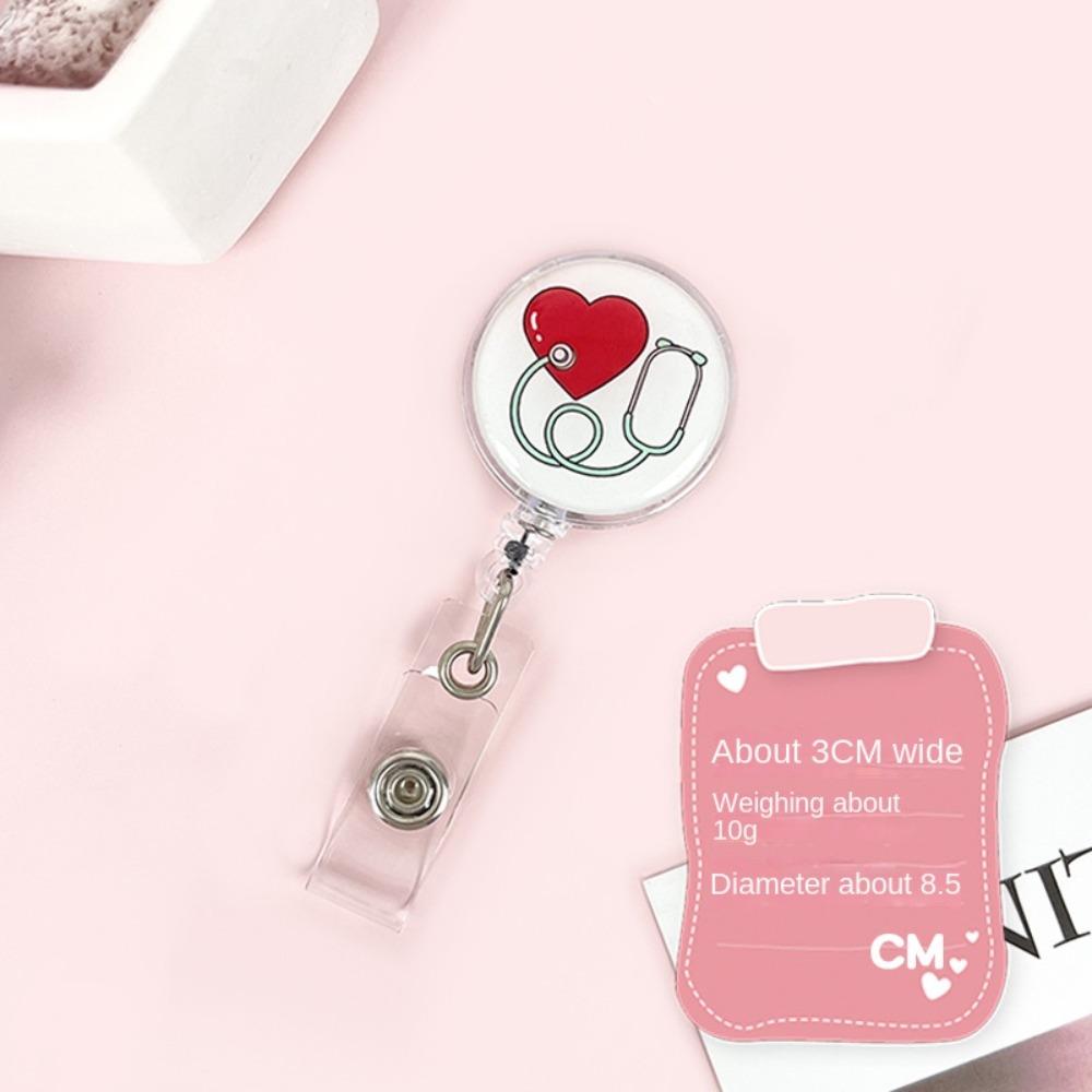 ID Card Accessories Nurse Retractable Badge Reel Cute Retractable Badge Reel  Office Worker