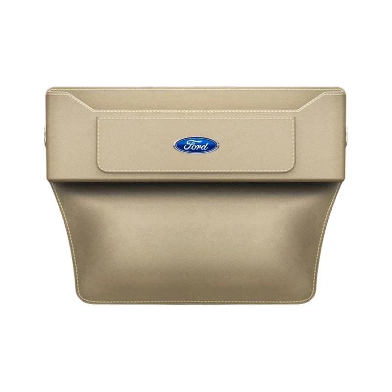 

Car Sticker 2026 2025 Hot For Ford 1pcs Car Seat Gap Leather Side Storage Box Car Accessories For Ford B-Max cmax smax KA st lin
