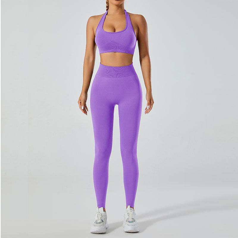 Yoga-Outfit für Damen High-Impact Sportbekleidung mit feuchtigkeitsableitendem und atmungsaktivem Stoff für Fitness und Laufen