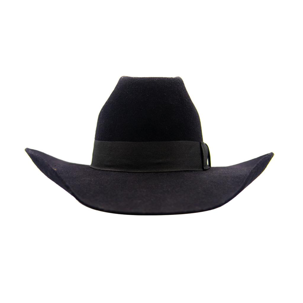Bow Webbing Felt Hat Versatile Warped Edge Wool Top Hat