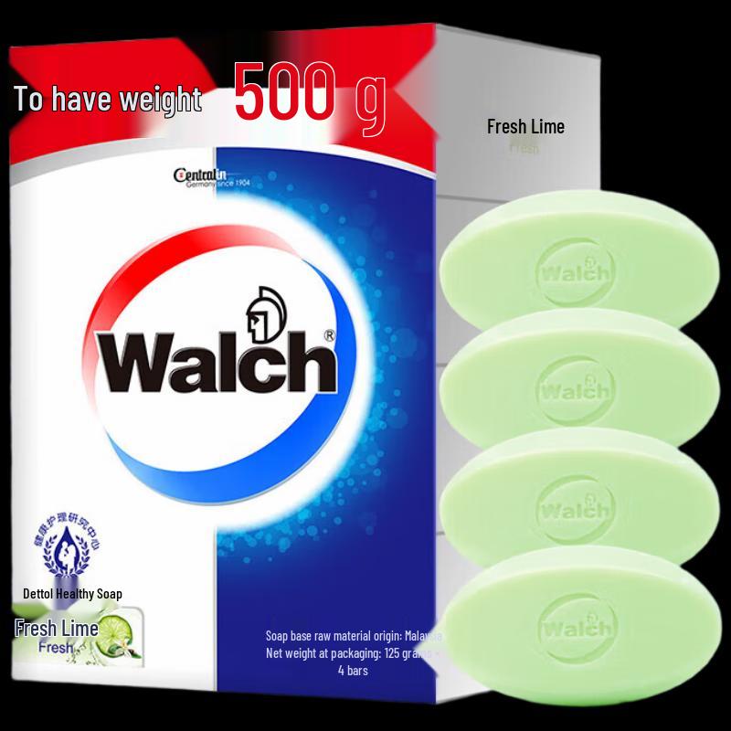 Walch Healthy Refreshing Lime Soap Bars (4 X 125g)