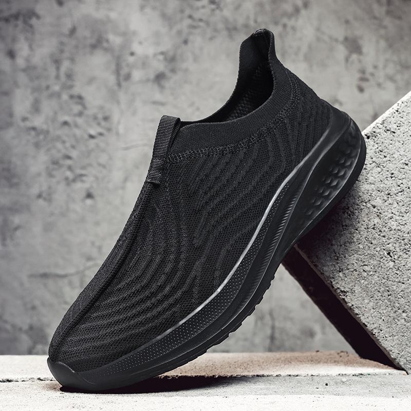 

Fashion New Breathable Men Casual Shoes Outdoor Male Walking Shoes Anti-slip Men Sneakers Slip on Flats Vulcanized Shoes Big Size 39-48 48 чёрный