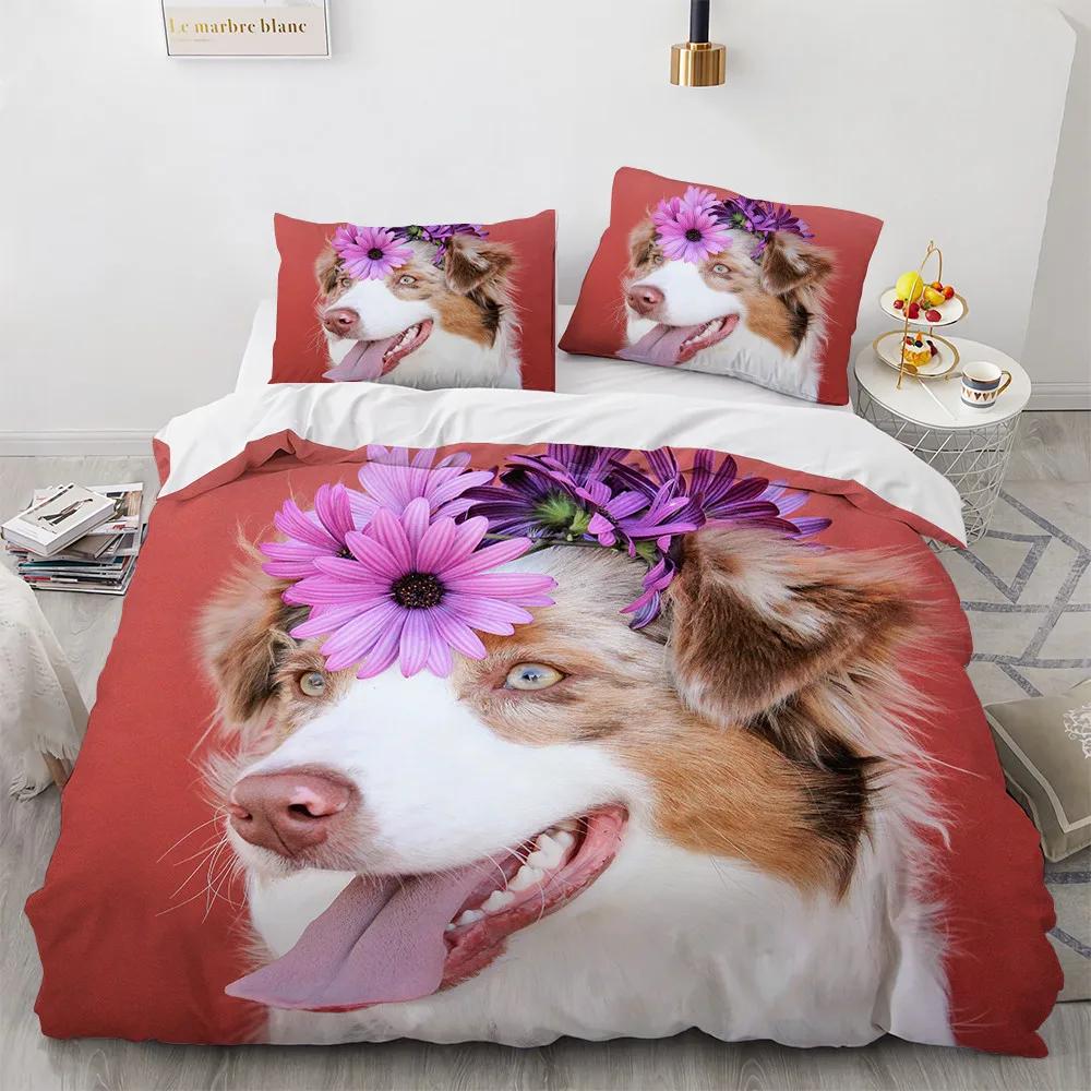 

Twin Sze Bedding Sets Kids Winter Duvet Cover Sets Cartoon Dog Bed Set Full Size Boys Beddings 2/3 Pcs Bedclothes No Sheet Set EU single(135x200cm)