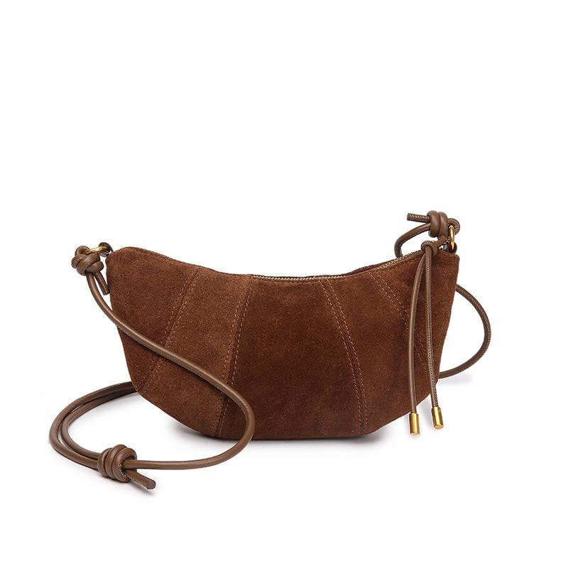 

Кожаные женские сумки новые ретро матовые из коровьей кожи сумки-пельмени универсальные сумки на плечо сумки-мессенджеры коричневый