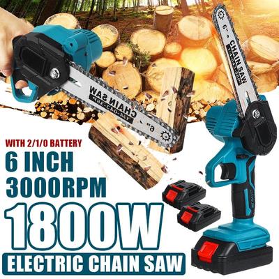 6 Inch Elektrische Zaag Snoei Snoerloze Kettingzaag Tuin Boom Houthakken Snoeien Houtbewerking Snijder voor Makiita 18V Accu